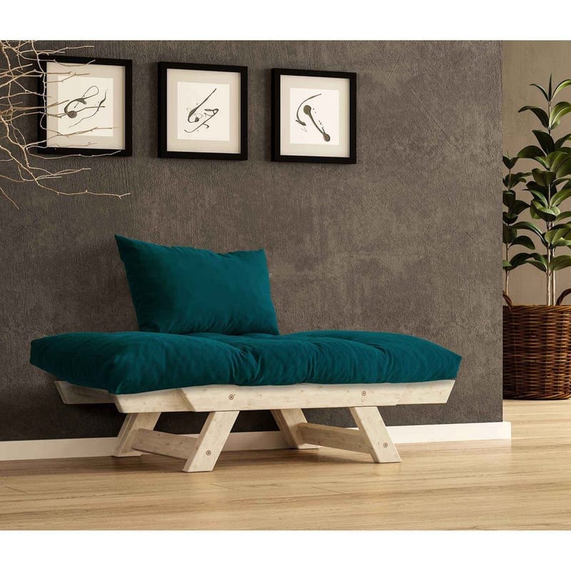 Zylar 2-sits Fällbar Bäddsoffa med Träram 75x140 cm i Linne - Beige - Möbler - Soffa - Bäddsoffa