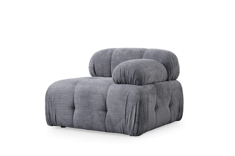 Belgin Bubblig Divansoffa 2-sits med fasta armstöd - Grå - Möbler - Soffa - Modulsoffor - Komplett modulsoffa