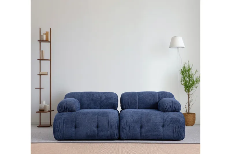 Belgin Bubblig Soffa 2-sits med fasta armst öd - Blå - Möbler - Soffa - Modulsoffor - Komplett modulsoffa
