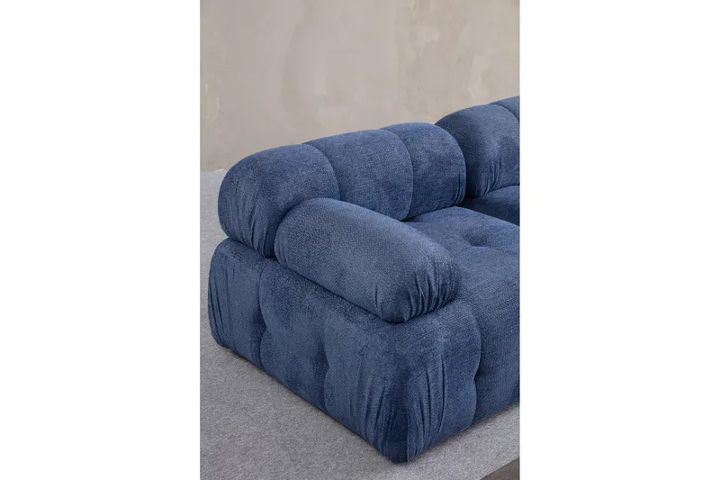 Belgin Bubblig Soffa 2-sits med fasta armstöd - Blå - Möbler - Soffa - Modulsoffor - Komplett modulsoffa