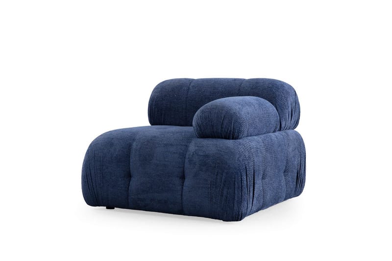 Belgin Bubblig Soffa 3-sits med fasta armstöd - Blå - Möbler - Soffa - Modulsoffor - Komplett modulsoffa