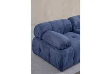 Belgin Bubblig Soffa 3-sits med fasta armstöd - Blå - Möbler - Soffa - Modulsoffor - Komplett modulsoffa