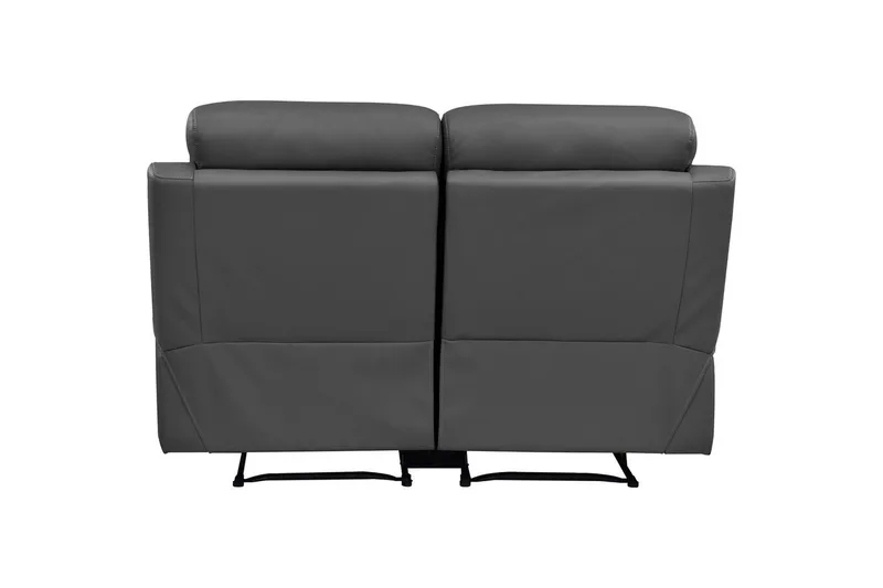 2-sitssoffa Lannilis Grå, PU/trä/metall - Grå, PU/trä/metall - Möbler - Soffa - Biosoffa & reclinersoffa - 2 sits biosoffa & reclinersoffa