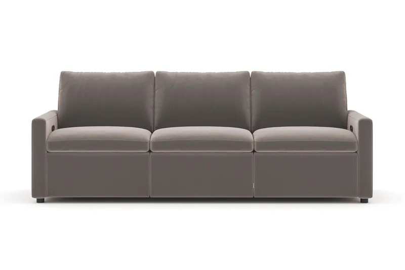 Barsele 3-sits Elektrisk Reclinersoffa, Brun