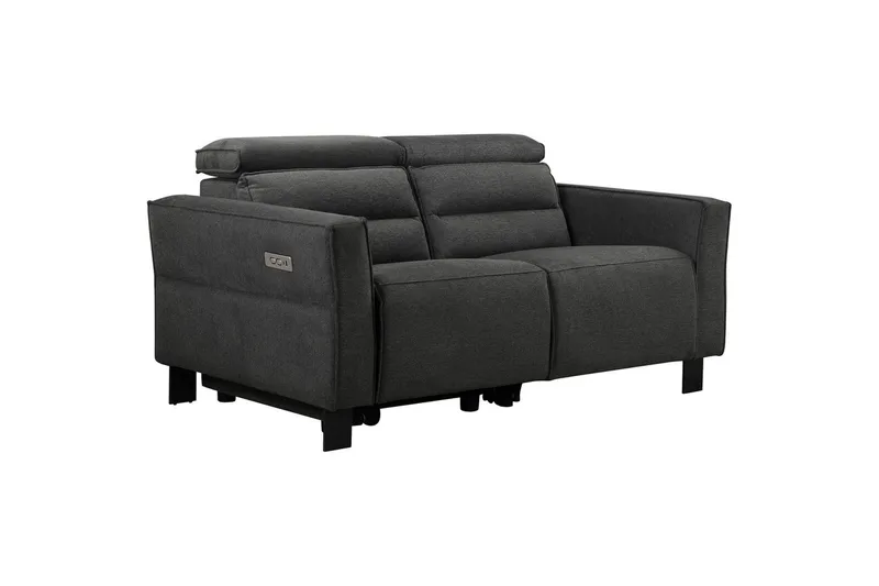 Carpari 2-sits Reclinersoffa 162 cm med Justerbara Nackstöd i Tyg - Grå - Möbler - Soffa - Biosoffa & reclinersoffa - 2 sits biosoffa & reclinersoffa