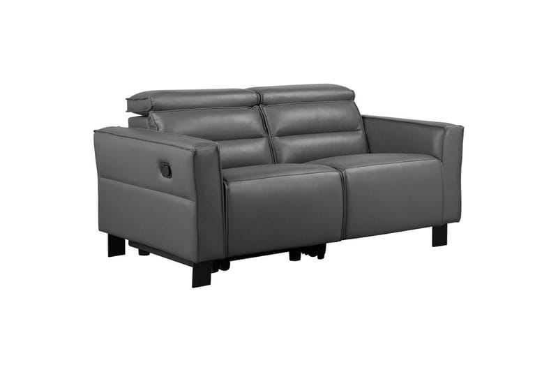 Carpari Djup 2-sits Biosoffa med Recliner i Konstläder - Grå - Möbler - Soffa - Biosoffa & reclinersoffa - 2 sits biosoffa & reclinersoffa