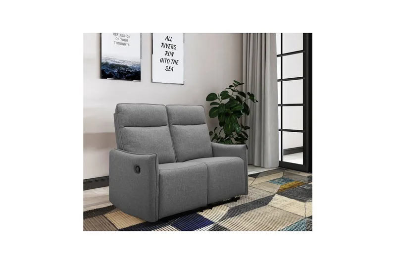 Lugo Reclinersoffa 2-sits - Grå - Möbler - Soffa - Biosoffa & reclinersoffa - 2 sits biosoffa & reclinersoffa