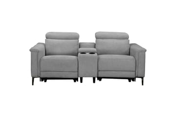 Lund 2-sits Reclinersoffa 194 cm med Förvaring i Manchestertyg - Grå - Möbler - Soffa - Biosoffa & reclinersoffa - 2 sits biosoffa & reclinersoffa