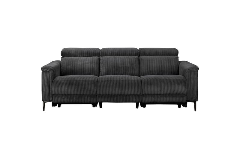 Lund 3-sits Rektangulär Biosoffa med Recliner 222 cm i Manchester, Grå