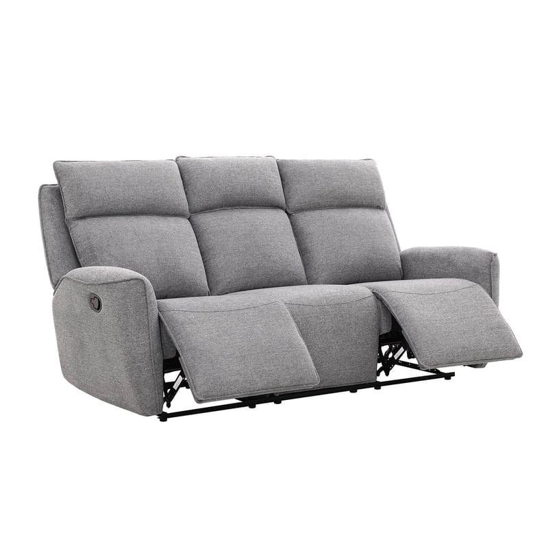 Reclinersoffa Östvik 3-sits med manuell mekanism - grå - Möbler - Soffa - Biosoffa & reclinersoffa - 3 sits biosoffa & reclinersoffa