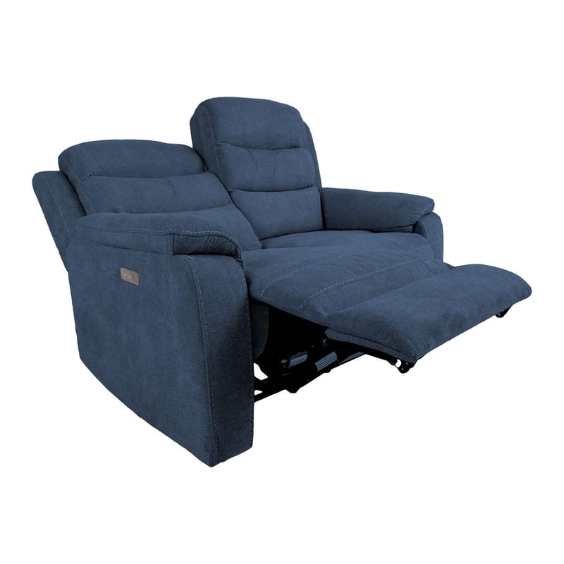 Reclinersoffa Blenor 2-sits med elektrisk mekanism - Blå - Möbler - Soffa - Biosoffa & reclinersoffa - 2 sits biosoffa & reclinersoffa