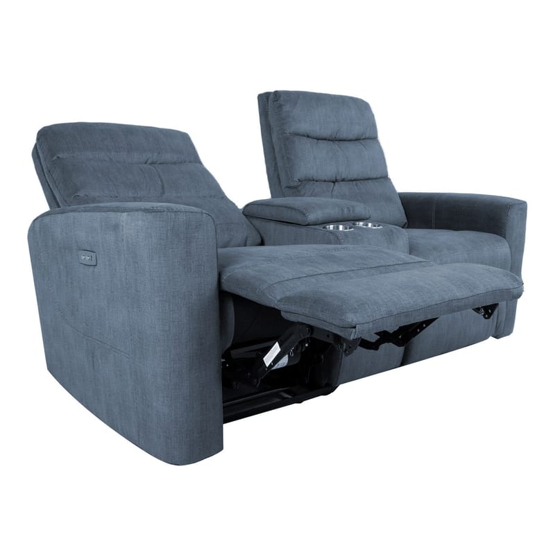 Reclinersoffa Darvi 2-sits med elektrisk mekanism - blå - Möbler - Soffa - Biosoffa & reclinersoffa - 2 sits biosoffa & reclinersoffa