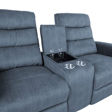 Reclinersoffa Darvi 2-sits med elektrisk mekanism - blå - Möbler - Soffa - Biosoffa & reclinersoffa - 2 sits biosoffa & reclinersoffa