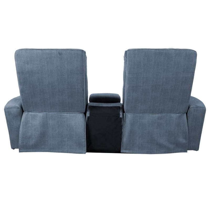 Reclinersoffa Darvi 2-sits med elektrisk mekanism - blå - Möbler - Soffa - Biosoffa & reclinersoffa - 2 sits biosoffa & reclinersoffa