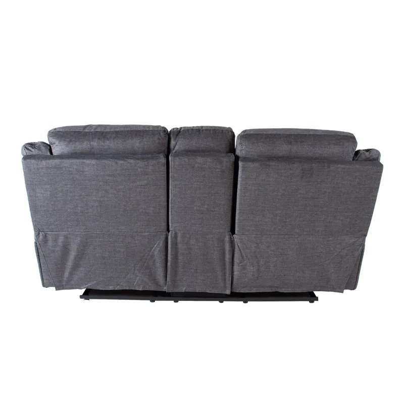 Reclinersoffa Iskmar 2-sits med manuell mekanism - grå - Möbler - Soffa - Biosoffa & reclinersoffa - 2 sits biosoffa & reclinersoffa