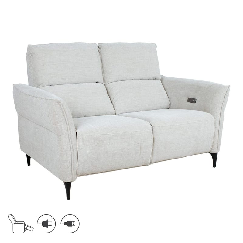 Reclinersoffa Näsdal 2-sits med elektrisk mekanism, ljusbeige
