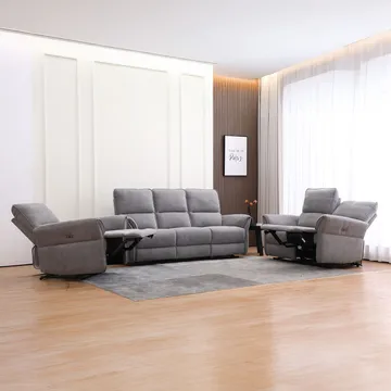 Reclinersoffa Ravdal 2-sits med elektrisk mekanism - grå - Möbler - Soffa - Biosoffa & reclinersoffa - 2 sits biosoffa & reclinersoffa
