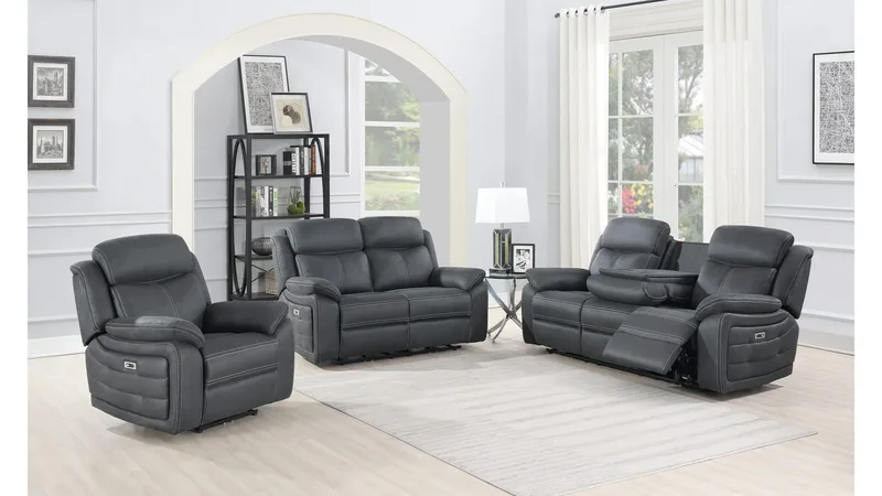 Reclinersoffa Rindal 2 Sits Elektrisk - grå - Möbler - Soffa - Biosoffa & reclinersoffa - 2 sits biosoffa & reclinersoffa