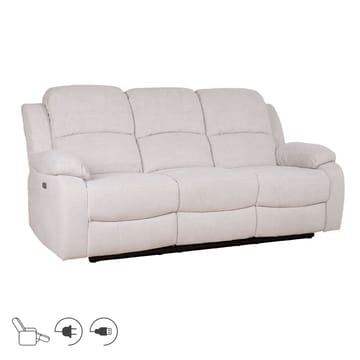 Reclinersoffa Tränor 3-sits med elektrisk mekanism - naturvit - Möbler - Soffa - Biosoffa & reclinersoffa - 3 sits biosoffa & reclinersoffa