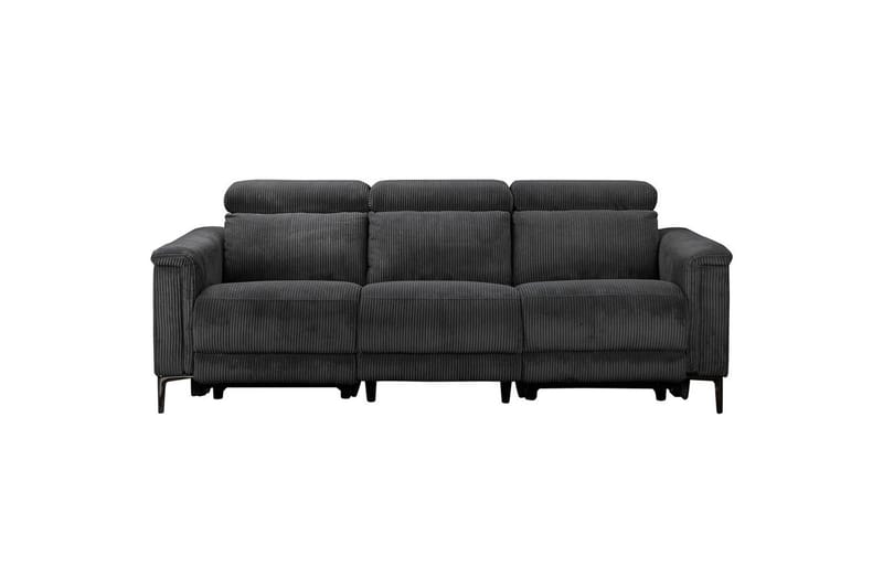 Reclinersoffa utan hörn Loft24 Lund Reclinersoffa 3-sits Grå