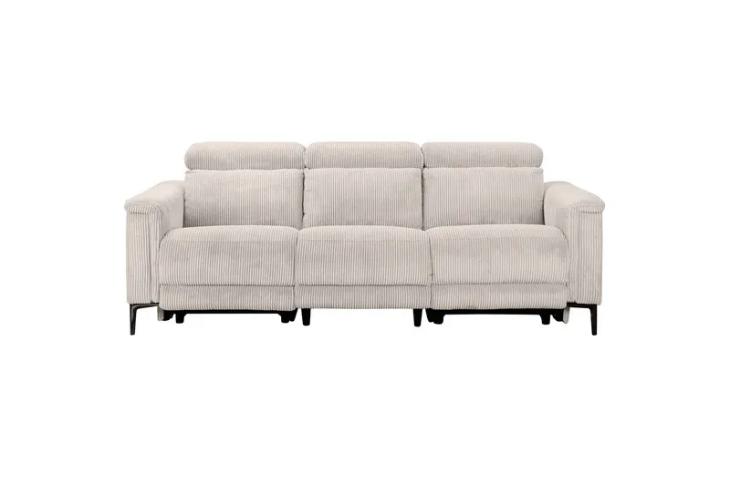 Reclinersoffa utan hörn Loft24 Lund Reclinersoffa 3-sits Vit