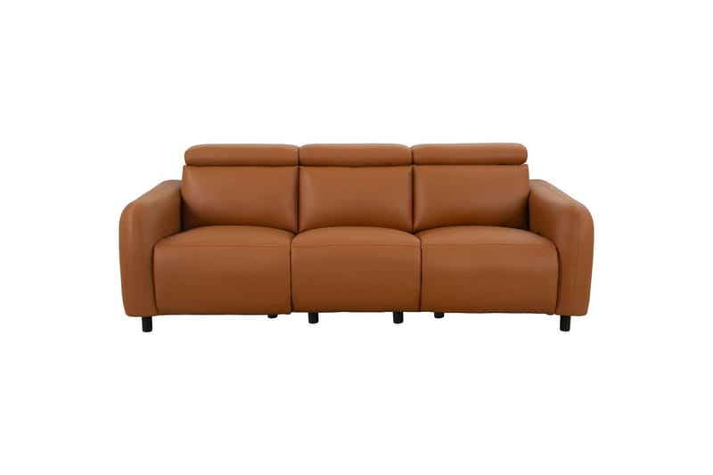 Skaane 3-sits Rektangulär Reclinersoffa 229 cm i Läder, Cognac