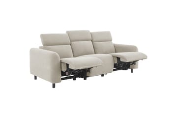 Skaane 3-sits Rektangulär Reclinersoffa 229 cm i Manchestertyg - Vit - Möbler - Soffa - Biosoffa & reclinersoffa - 3 sits biosoffa & reclinersoffa