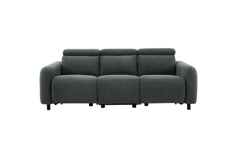 Skaane 3-sits Rektangulär Reclinersoffa 229 cm i Tyg, Grå