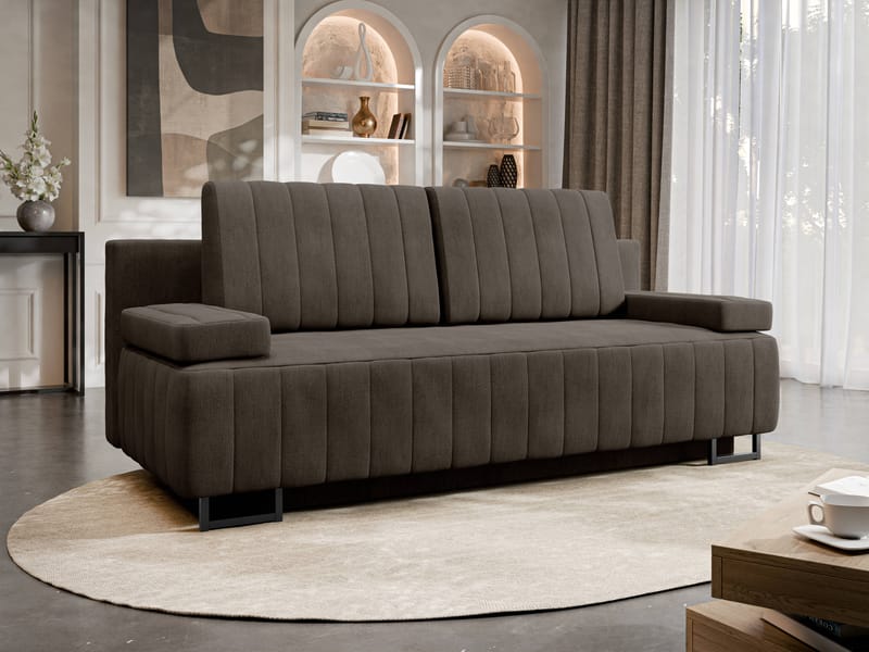 Bonsall 3-sits Bäddsoffa med förvaring - brun - Möbler - Soffa - Bäddsoffa