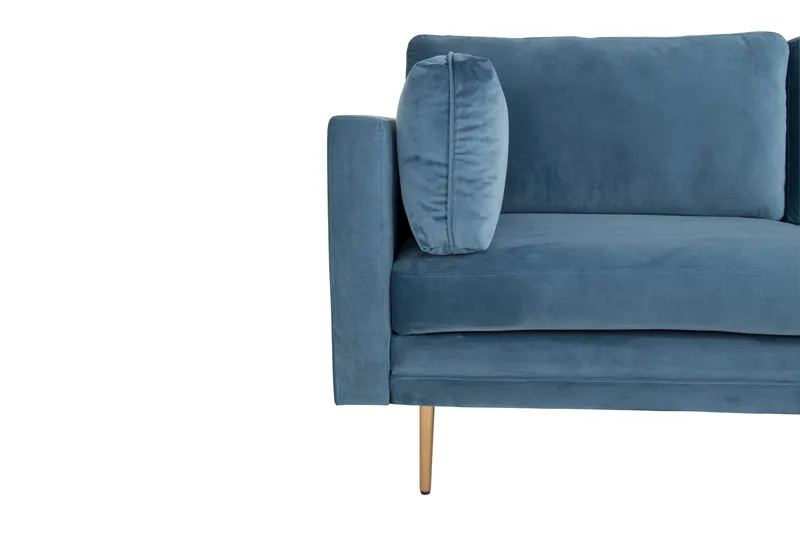 Boom Sammetssoffa 3-sits - Blå - Möbler - Soffa - Sammetssoffa