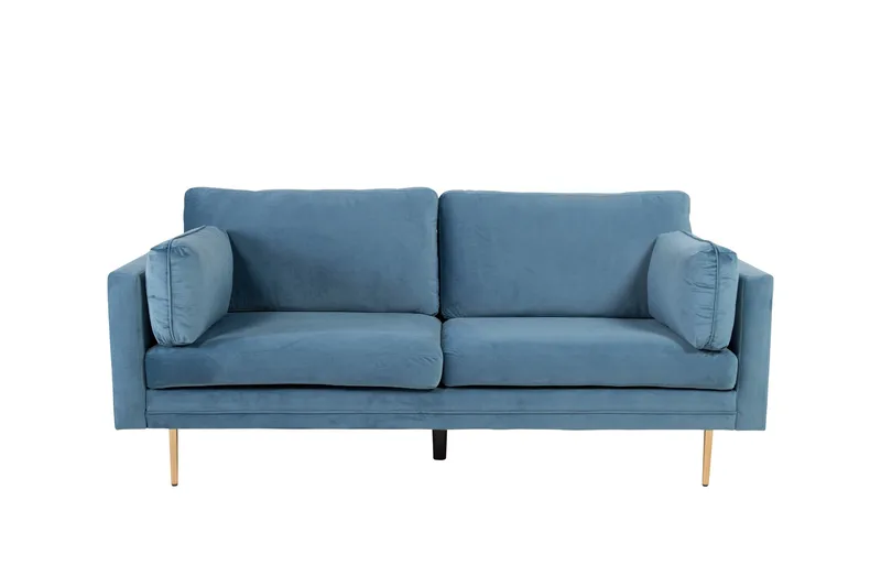 Boom Sammetssoffa 3-sits - Blå - Möbler - Soffa - Sammetssoffa