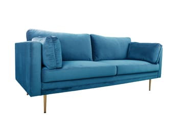 Boom Sammetssoffa 3-sits - Blå - Möbler - Soffa - Sammetssoffa