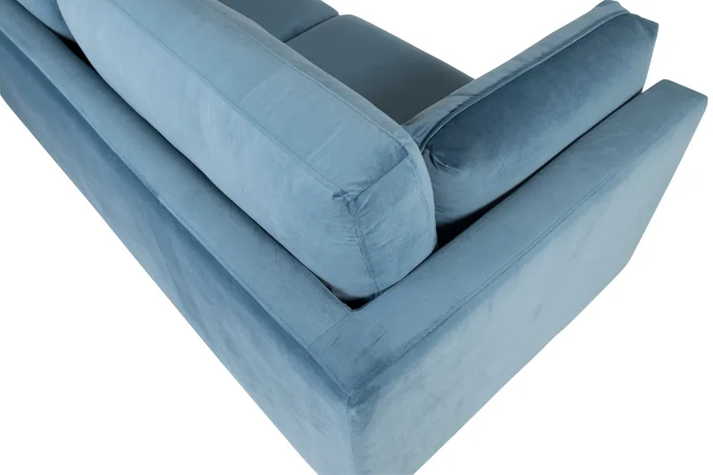 Boom Sammetssoffa 3-sits - Blå - Möbler - Soffa - Sammetssoffa