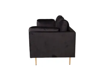 Boom Sammetssoffa 3-sits - Svart - Möbler - Soffa - Sammetssoffa