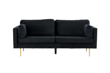 Boom Sammetssoffa 3-sits - Svart - Möbler - Soffa - Sammetssoffa