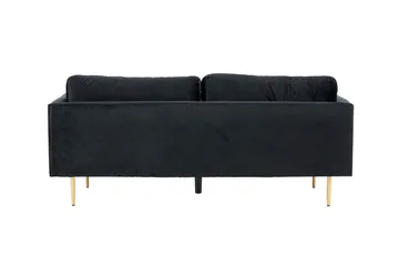 Boom Sammetssoffa 3-sits - Svart - Möbler - Soffa - Sammetssoffa