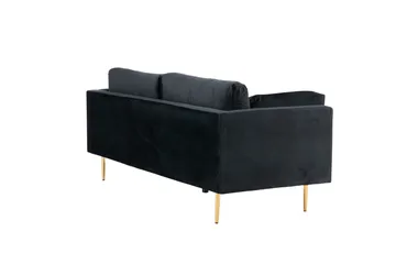 Boom Sammetssoffa 3-sits - Svart - Möbler - Soffa - Sammetssoffa