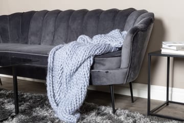 Calais 3-sits Svängd Soffa 180 cm i Sammet - Mörkgrå - Möbler - Soffa - Sammetssoffa