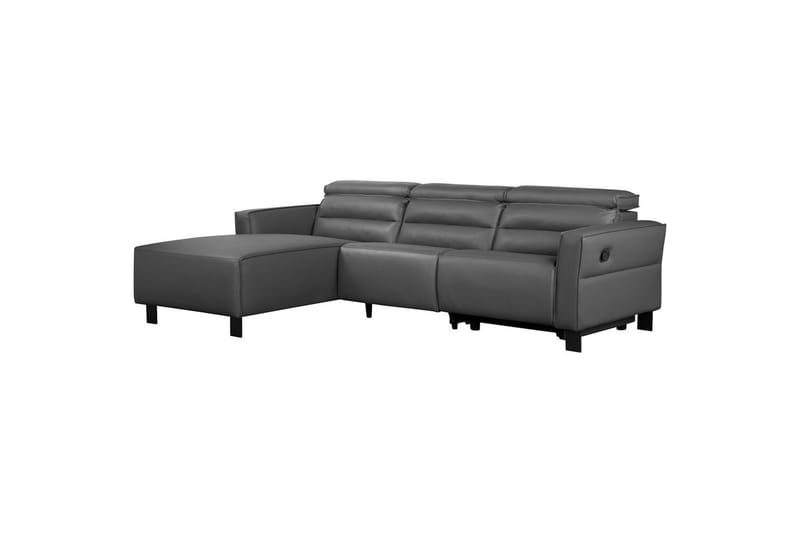 Carpari 3-sits Vänstervänd L-formad Hörnsoffa 263 cm med Recliner i Tyg - Grå - Möbler - Soffa - Skinnsoffor