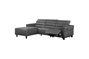 Carpari 3-sits Vänstervänd L-formad Hörnsoffa 263 cm med Recliner i Tyg - Grå - Möbler - Soffa - Skinnsoffor