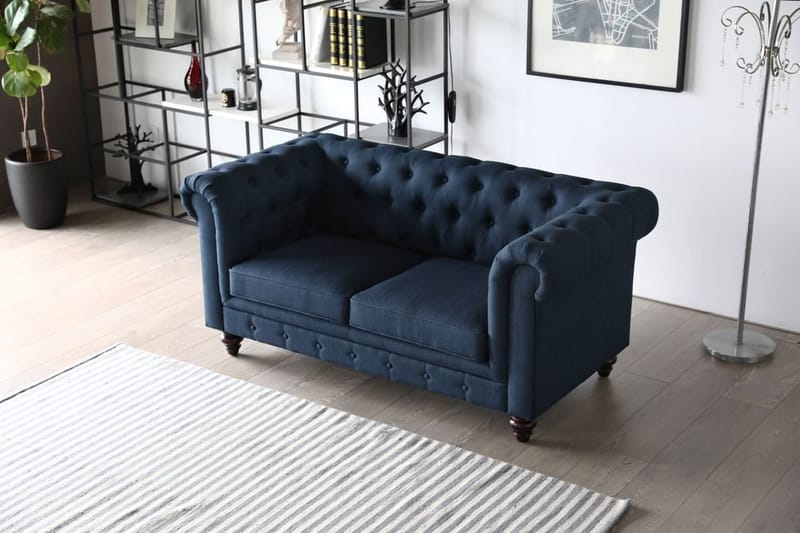 Chesterfield 2-sits soffa blå - Herron - Blå - Möbler - Soffa - 2 sits soffa