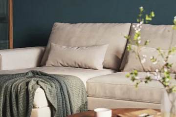 Copenhagen 5-sits Högervänd U-formad Large Soffa med Divan och Schäslong i Sammet - Beige - Möbler - Soffa - U-soffa