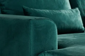 Copenhagen 5-sits Högervänd U-formad Soffa med Divan och Schäslong i Sammet - Grön - Möbler - Soffa - Sammetssoffa
