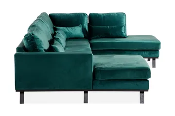 Copenhagen 5-sits Högervänd U-formad Soffa med Divan och Schäslong i Sammet - Grön - Möbler - Soffa - Sammetssoffa