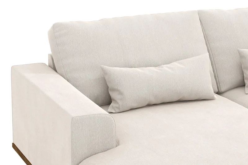 Copenhagen 5-sits Högervänd U-formad Soffa med Divan och Schäslong i Sammet - Krämvit - Möbler - Soffa - U-soffa