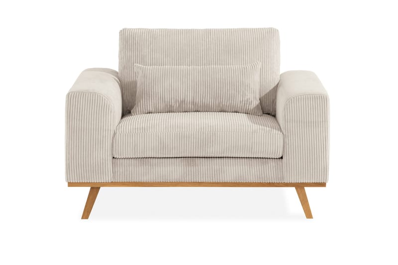Copenhagen Soffgrupp 3-sits + 2-sits Soffa + Fåtölj + Fotpall i Manchester - Beige - Möbler - Soffa - Soffgrupp