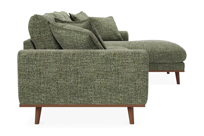 Copenhagen Premium 4-sits Högervänd L-formad Djup Divansoffa i Chenille - Grön - Möbler - Soffa - Divansoffor & schäslongsoffa