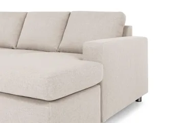 Crazy 4-sits Vänstervänd U-formad Large Soffa med Divan och Schäslong i Tyg - Beige - Möbler - Soffa - U-soffa