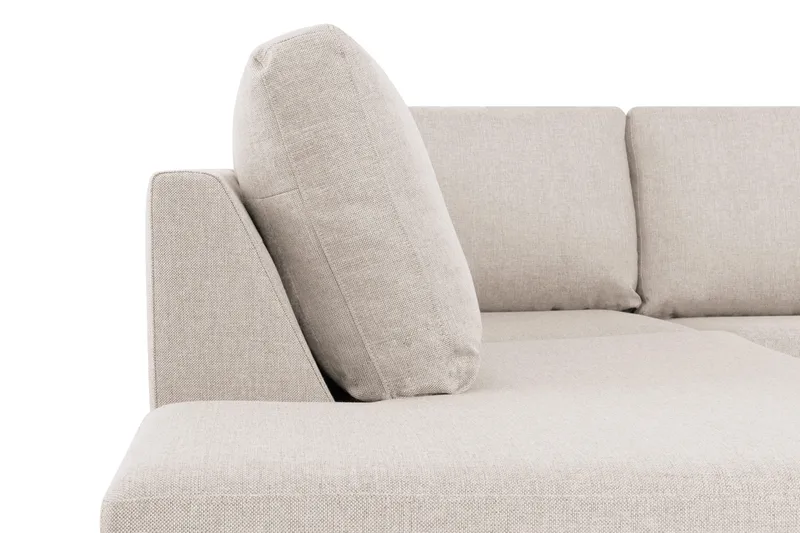 Crazy 4-sits Vänstervänd U-formad Large Soffa med Divan och Schäslong i Tyg - Beige - Möbler - Soffa - U-soffa