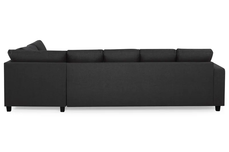 Crazy 5-sits Högervänd U-formad X-Large Soffa med Divan och Schäslong i Tyg - Antracit - Möbler - Soffa - U-soffa